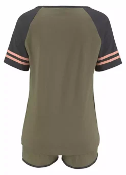 Arizona Sporty Stripe Short Pyjamas -Modish Dress Up Arizona Sporty Stripe Short Pyjamas48883028FRSC W01