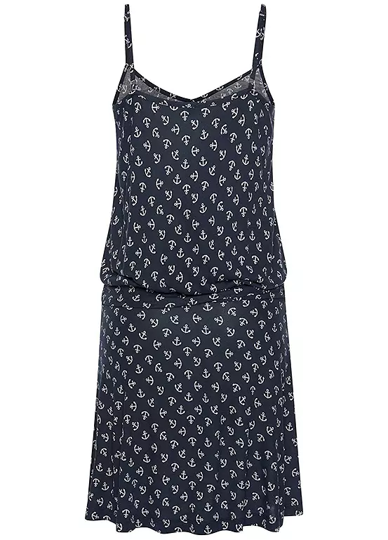 Beachtime Anchor Print Dress 2 Beachtime Anchor Print Dress - Image 2