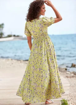 Beachtime Floral Print Maxi Dress -Modish Dress Up Beachtime Floral Print Maxi Dress58911704FRSP W01