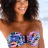 Bench ’Pitch’ Multi Print Underwired Bandeau Bikini Top