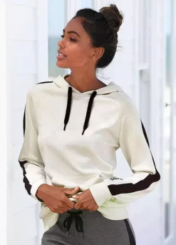 Bench Raglan Sleeve Stripe Hoodie