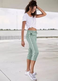 Bench Side Stripe Capri Pants 7 Bench Side Stripe Capri Pants -Modish Dress Up Bench Side Stripe Capri Pants18135500FRSP W01