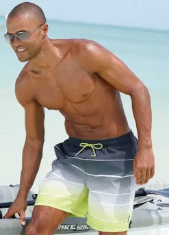 Bench Stripe Gradient Swim Shorts