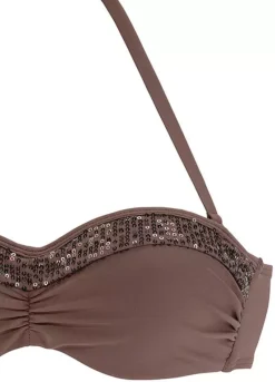 Bruno Banani Underwired Bandeau Sequin Trim Bikini Set -Modish Dress Up Bruno Banani Underwired Bandeau Sequin Trim Bikini Set38062803FRSC W01