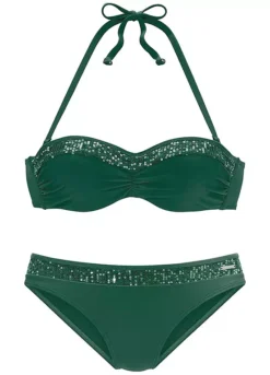 Bruno Banani Underwired Bandeau Sequin Trim Bikini Set -Modish Dress Up Bruno Banani Underwired Bandeau Sequin Trim Bikini Set42556551FRSC