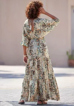 Buffalo Animal Print Maxi Dress -Modish Dress Up Buffalo Animal Print Maxi Dress14548800FRSP W01