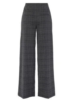 Buffalo Check Wide Leg Trousers -Modish Dress Up Buffalo Check Wide Leg Trousers24526257FRSC W01