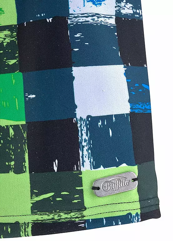 Buffalo Checked Boxer Swimming Trunks 3 Buffalo Checked Boxer Swimming Trunks - Image 3