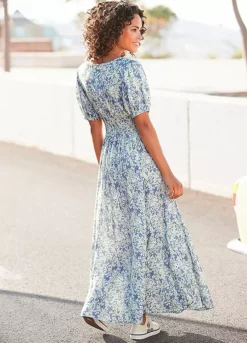 Buffalo Floral Print Maxi Dress -Modish Dress Up Buffalo Floral Print Maxi Dress91813018FRSP W01