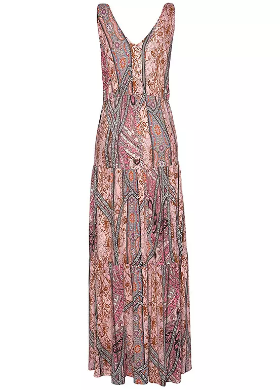 Buffalo Mix Print V-Neck Maxi Dress 4 Buffalo Mix Print V-Neck Maxi Dress - Image 4