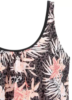 Buffalo Oversized Tropical Print Tankini Set -Modish Dress Up Buffalo Oversized Tropical Print Tankini Set99110265FRSC W01