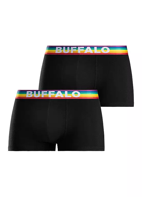 Buffalo Pack Of 2 ’Pride’ Hipster Boxer Shorts 1 Buffalo Pack Of 2 ’Pride’ Hipster Boxer Shorts