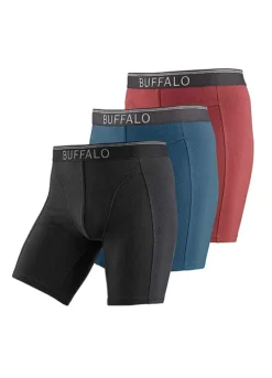 Buffalo Pack Of 3 Long Boxer Shorts -Modish Dress Up Buffalo Pack of 3 Long Boxer Shorts615907FRSC