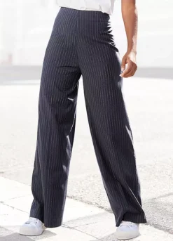 Buffalo Pinstripe Wide Leg Trousers