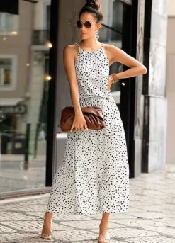 Buffalo Polka Dot Print Maxi Dress