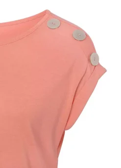 Buffalo T-Shirt With Decorative Buttons -Modish Dress Up Buffalo T Shirt with Decorative Buttons56353124FRSC W02