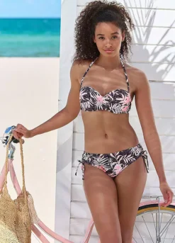 Buffalo Tropical Floral Print Side Tie Bikini Briefs -Modish Dress Up Buffalo Tropical Floral Print Side Tie Bikini Briefs96152158FRSP W01