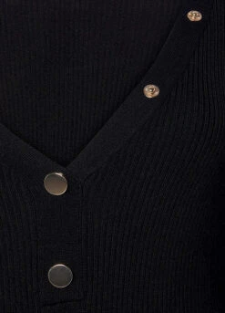 Buffalo V-Neck Knitted Party Dress -Modish Dress Up Buffalo V Neck Knitted Party Dress21024405FRSC W02