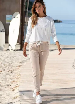 Elbsand Straight Leg Sweatpants -Modish Dress Up Elbsand Straight Leg Sweatpants62879148FRSP W02