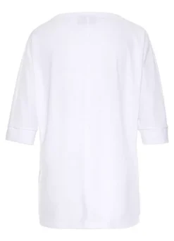 Elbsand Three-Quarter Sleeve Oversized Top -Modish Dress Up Elbsand Three Quarter Sleeve Oversized Top75154811FRSC W01