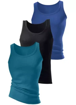 H.I.S Pack Of 3 Double Rib Vests -Modish Dress Up H.I.S Pack of 3 Double Rib Vests673099FRSP