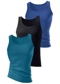 H.I.S Pack Of 3 Fine Rib Vests -Modish Dress Up H.I.S Pack of 3 Fine Rib Vests438177FRSP
