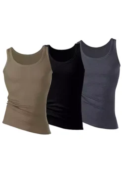 H.I.S Pack Of 3 Fine Rib Vests -Modish Dress Up H.I.S Pack of 3 Fine Rib Vests819824FRSP