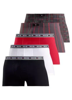 H.I.S Pack Of 5 Hipster Boxers