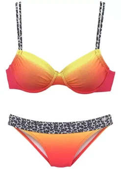 KangaROOS Batik Print With Leopard Accent Underwired Bikini -Modish Dress Up KangaROOS Batik Print with Leopard Accent Underwired Bikini763866FRSC