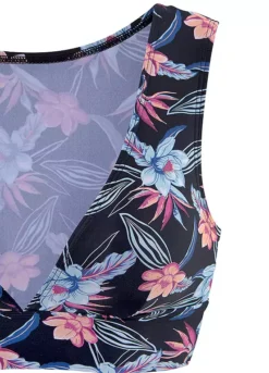 KangaROOS Floral Print V-Neck Bikini Top -Modish Dress Up KangaROOS Floral Print V Neck Bikini Top38389064FRSC W01