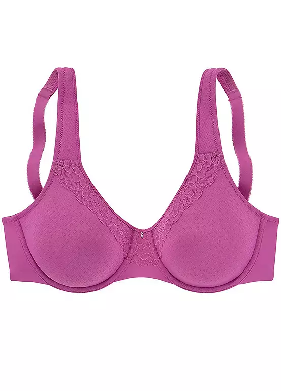 Nuance Underwired Lace Trim Minimiser Bra 2 Nuance Underwired Lace Trim Minimiser Bra - Image 2