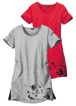 Pack Of 2 Cat Printed Nighties