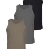 Pack Of 3 Round Neck Vests