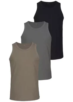 Pack Of 3 Round Neck Vests