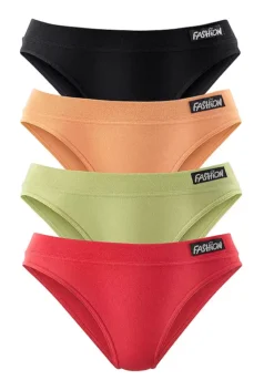 Pack Of 4 High Leg Briefs