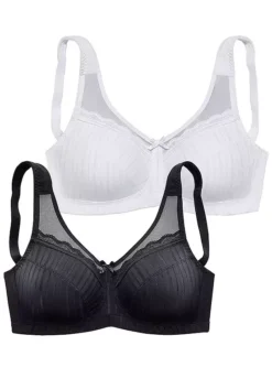 Petite Fleur Pack Of 2 Non Wired Full Cup Bra