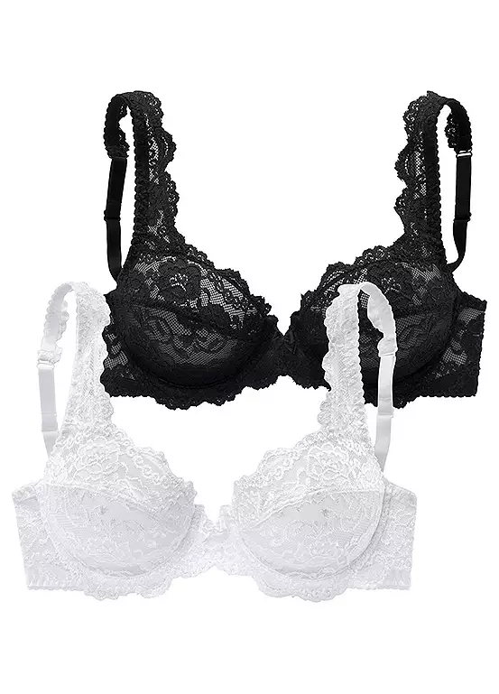 Petite Fleur Pack Of 2 Underwired Bras 1 Petite Fleur Pack Of 2 Underwired Bras