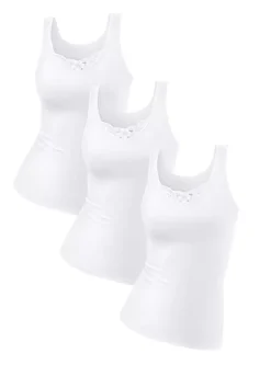 Petite Fleur Pack Of 3 Lace Vests