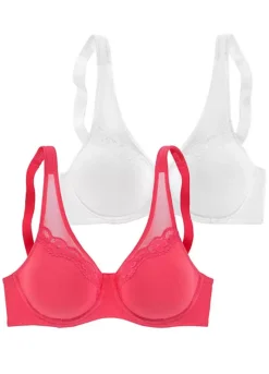 Petite Fleur Underwired Pack Of 2 Minimiser Bras