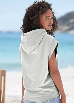 Elbsand Short Sleeve Hoodie -Modish Dress Up Short Sleeve Hoodie65400263FRSP W01