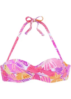 New Release -Modish Dress Up Sunseeker Butterfly Print Underwired Bandeau Bikini Top74108152FRSC