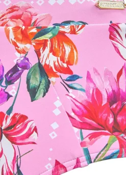 Sunseeker Floral Print High Waist Bikini Bottoms -Modish Dress Up Sunseeker Floral Print High Waist Bikini Bottoms91106018FRSC W01