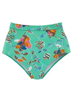 Sunseeker Patchwork Floral Print High Waist Bikini Briefs -Modish Dress Up Sunseeker Patchwork Floral Print High Waist Bikini Briefs71307913FRSC