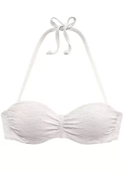 Sunseeker Textured Underwired Bandeau Bikini Top -Modish Dress Up Sunseeker Textured Underwired Bandeau Bikini Top39542846FRSC