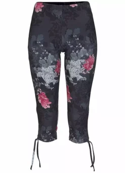 Venice Beach Floral Print Cropped Leggings -Modish Dress Up Venice Beach Floral Print Cropped Leggings51700008FRSC