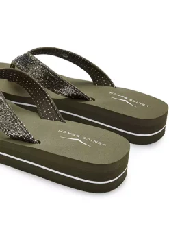 Venice Beach Glitter Flip Flops -Modish Dress Up Venice Beach Glitter Flip Flops88021811FRSC W03