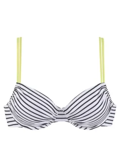New Release -Modish Dress Up Venice Beach Striped Underwired Bikini Top91759700FRSC