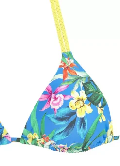 Venice Beach Tropical Print Triangle Bikini Top -Modish Dress Up Venice Beach Tropical Print Triangle Bikini Top10500018FRSC W01