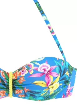 Venice Beach Tropical Print Underwired Bandeau Bikini Top -Modish Dress Up Venice Beach Tropical Print Underwired Bandeau Bikini Top64406751FRSC W01