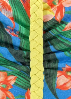 Venice Beach Tropical Print Underwired Bandeau Bikini Top -Modish Dress Up Venice Beach Tropical Print Underwired Bandeau Bikini Top64406751FRSC W02